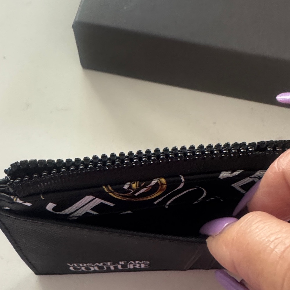 Versace Jeans Couture Black, White and Gold Card Holder - Picture 5 of 16